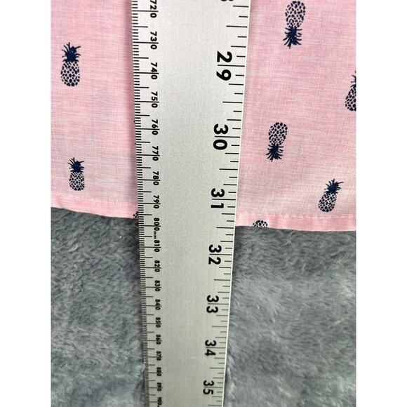 Molokai Surf Co Pink Pineapple Print Button Down Shirt Men's Large Tropical - Picture 9 of 10